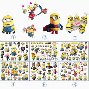 Minions Temporary Tattoo Waterproof 10x16cm
