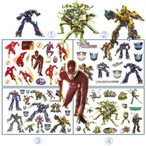 Transformers TMNT Flash Temporary Tattoo Waterproof 10x16cm